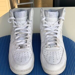 Nike White High-Top AF1 Sneakers